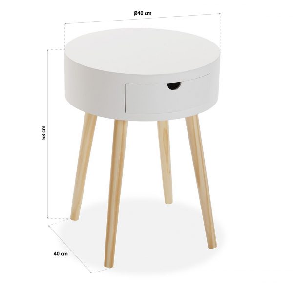 MESA AUXILIAR BLANCA - Imagen 5